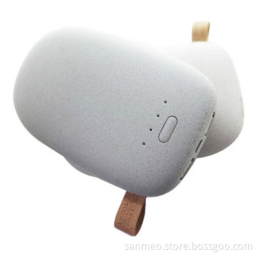 Power bank with double USB output, cobble shape, 10,400mAh, fast charging function